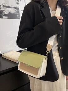 Colourblock Flap Square Bag - Multicolor - View 4