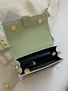 Colourblock Flap Square Bag - Multicolor - View 7