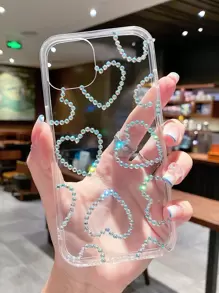 Vỏ điện thoại trong suốt in hình trái tim - Trong sáng - Xem 2