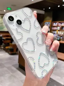 Vỏ điện thoại trong suốt in hình trái tim - Trong sáng - Xem 3