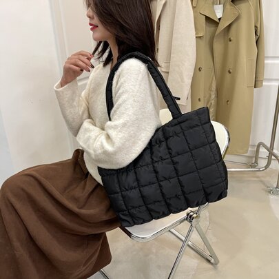 가벼운, 비즈니스 캐주얼 초경량 고용량 퀼팅 토트백 청소년 걸 대학생,신입사원 및 화이트칼라 직장인을 위한 완벽한 오피스,대학용