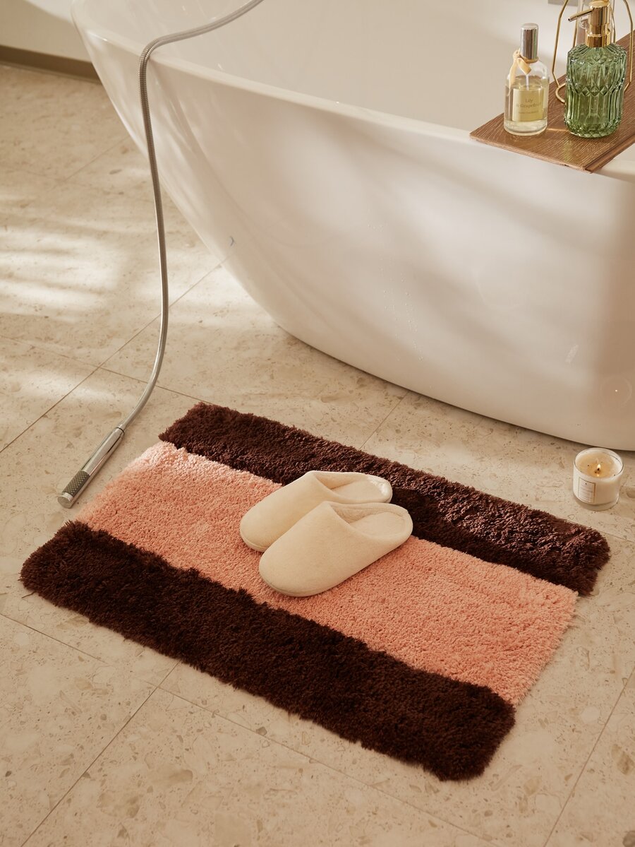 Tapis de bain à blocs de couleurs motif - Multicolore - Voir 1