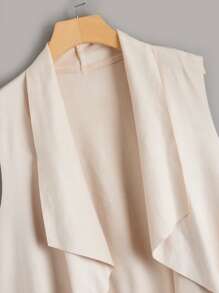 SHEIN LUNE Women's Regular Cut Faux Suede Jacket With Paisley,  & Tassel Details, Seasonless,Fall Clothes Women,Western Woman Attire - Beige - View 3