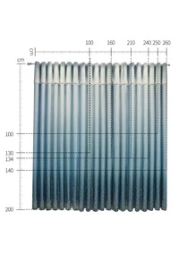 蕾絲設計漸層顏色單片窗簾 - 彩色 - 查看 3