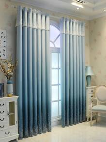 蕾絲設計漸層顏色單片窗簾 - 彩色 - 查看 5