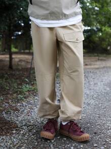 DAZY Hombres Pantalones con bolsillo con solapa de cintura con cordón - Caqui - Ver 1