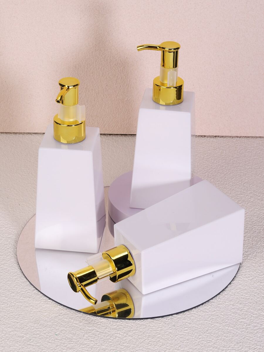 Hộp Đựng Xà Phòng Nhựa Có Bơm Chống Rỉ ( 200ml/6.8oz ) Cho Phòng Tắm Và Nhà Bếp | Chai bơm xà phòng rửa tay/bát đĩa dày (trắng, xanh, bạc) - trắng - Xem 1