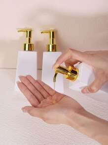 Hộp Đựng Xà Phòng Nhựa Có Bơm Chống Rỉ ( 200ml/6.8oz ) Cho Phòng Tắm Và Nhà Bếp | Chai bơm xà phòng rửa tay/bát đĩa dày (trắng, xanh, bạc) - trắng - Xem 2