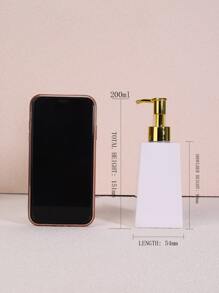 Hộp Đựng Xà Phòng Nhựa Có Bơm Chống Rỉ ( 200ml/6.8oz ) Cho Phòng Tắm Và Nhà Bếp | Chai bơm xà phòng rửa tay/bát đĩa dày (trắng, xanh, bạc) - trắng - Xem 5