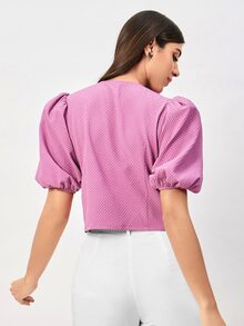 Mulvari 泡泡袖前紐扣襯衫