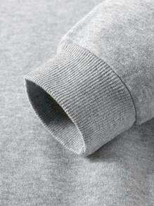 INAWLY 字母图案保暖内衬运动衫、长袖上衣