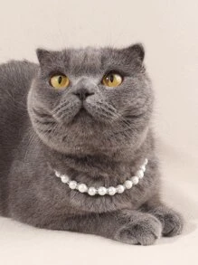 Fashionable And Elegant Pet Accessories, Lightweight Resin Pearl Necklace For Small Cats And Dogs, Suitable For Home And Outdoor Decoration - Multicolor - View 3