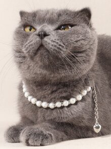 Fashionable And Elegant Pet Accessories, Lightweight Resin Pearl Necklace For Small Cats And Dogs, Suitable For Home And Outdoor Decoration - Multicolor - View 6