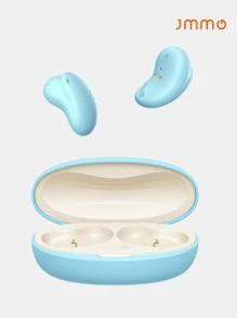 JMMO 无线耳塞式耳机 0.14 盎司（4 克），配备 10 毫米驱动器、USB-C 快速充电和 ENC 降噪技术，适合女性、儿童、男性、游戏耳机、节日礼物、圣诞礼物，秋冬必备品 - 藍色 - 查看 1