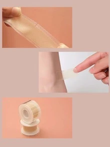 1 rollo/caja 1m almohadillas de Gel para el talón cinta antideslizante para prevención de ampollas en los pies con caja de almacenamiento - Albaricoque - Ver 5