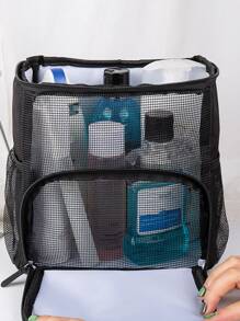 Hanging Waterproof Toiletry Travel Bag - Black - View 4