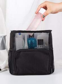 Hanging Waterproof Toiletry Travel Bag - Black - View 5