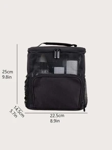 Hanging Waterproof Toiletry Travel Bag - Black - View 7