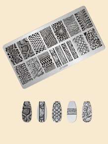 1張抽象圖案美甲模板