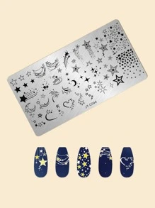 1sheet Star Pattern Nail Art Template,Nail Supplies,Nail Tools,Nail Art Tools,Back To School,Nails,Nail Tools For Press On Nails - Multicolor - View 1