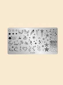 1sheet Star Pattern Nail Art Template,Nail Supplies,Nail Tools,Nail Art Tools,Back To School,Nails,Nail Tools For Press On Nails - Multicolor - View 3