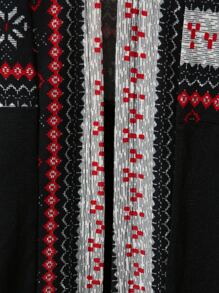 Mulvari Áo khoác cỡ lớn Hình học Bộ lạc Giải trí - màu đen - Xem 3