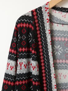 Mulvari Áo khoác cỡ lớn Hình học Bộ lạc Giải trí - màu đen - Xem 4