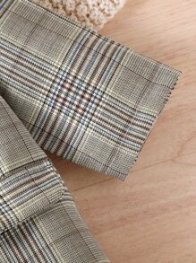 SHEIN Baby Mädchen Kariert Blazer & Tank Top & Shorts Set, Weihnachten Mädchen Blazer Set