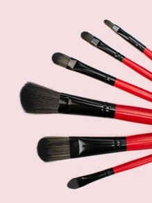 yuwaku 易于使用的化妆刷套装，32支字母图案双面化妆刷，带收纳袋，适合初学者，化妆刷套装，化妆刷套装，化妆刷套装，全套化妆刷，化妆刷套装，全套化妆工具，化妆刷套装，化妆刷套装，化妆礼盒套装 - 紅色 - 查看 4