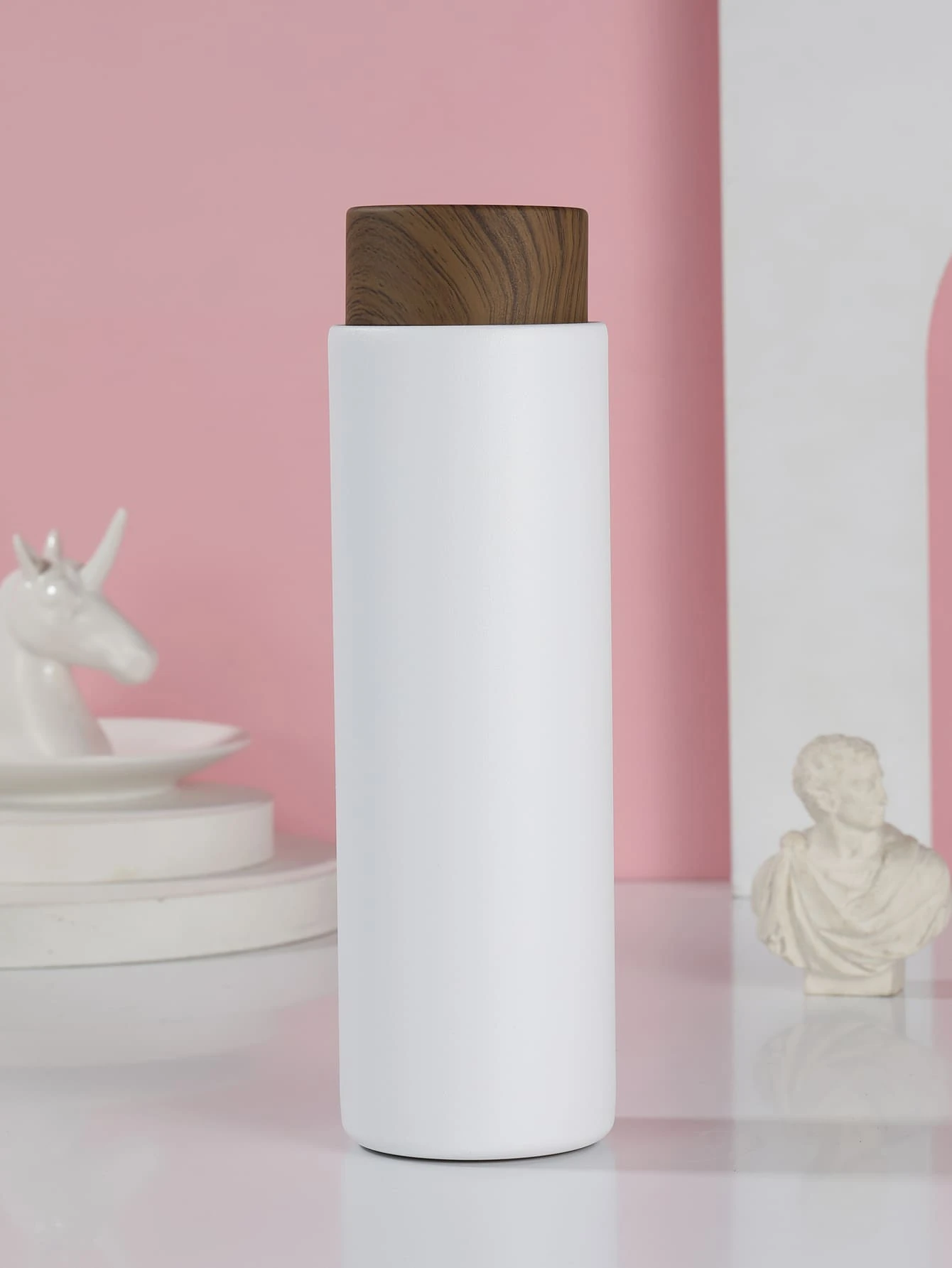 Portable Stainless Steel Insulated Bottle - White - View 1