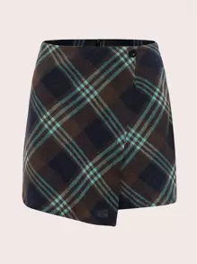 Váy nữ Dây kéo Sọc ca rô Giải trí - Nhiều màu - Xem 1