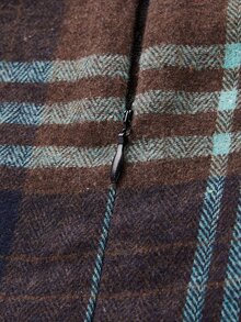 Váy nữ Dây kéo Sọc ca rô Giải trí - Nhiều màu - Xem 4