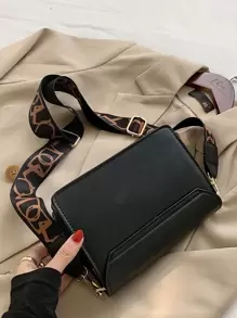 閃亮細節斜背包 - 黑色 - 查看 5