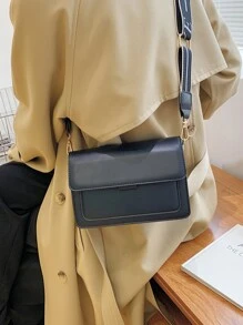 Leichte, Business-Casual-Mini-Mini-Mini-Tasche mit Klappe, quadratisch, für Teenager, Mädchen, Frauen, Studenten, Anfänger und Angestellte, perfekt für Büro, Hochschule, Arbeit, Geschäft, Pendeln, Outdoor, Reisen, Ausflüge