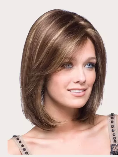 合成耐热假发多色直发全机器制造日常用于女性角色扮演自然外观优质合成柔软假发