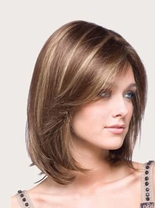 Pelucas sintéticas resistentes al calor de varios colores, cabello liso, con máquina fabricada, de uso diario para mujeres, disfraz, de apariencia natural, de buena calidad y suave material sintético