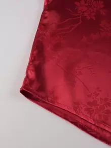 Manfinity Homme 男士花卉圖案提花襯衫