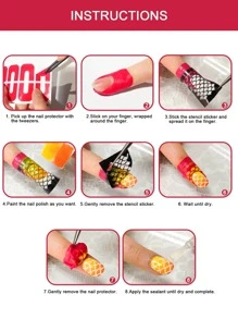 cái bảo vệ móng tay, gel bảo vệ sơn móng tay cho ngón tay, rào cản bong tróc, bảo vệ lớp biểu bì da cho móng tay kiểu Pháp Dán tem Tranh làm móng Nghệ thuật làm móng Đồ dùng Phụ kiện Thiết kế Tự làm - Nhiều màu - Xem 3
