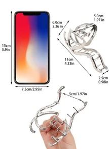 結構髮爪 - 銀色 - 查看 4