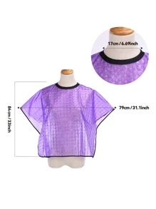 1入組紫色發製品烤油染燙髮披肩布