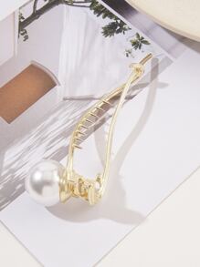 Kẹp tóc trang trí giả ngọc trai - Vàng - Xem 5