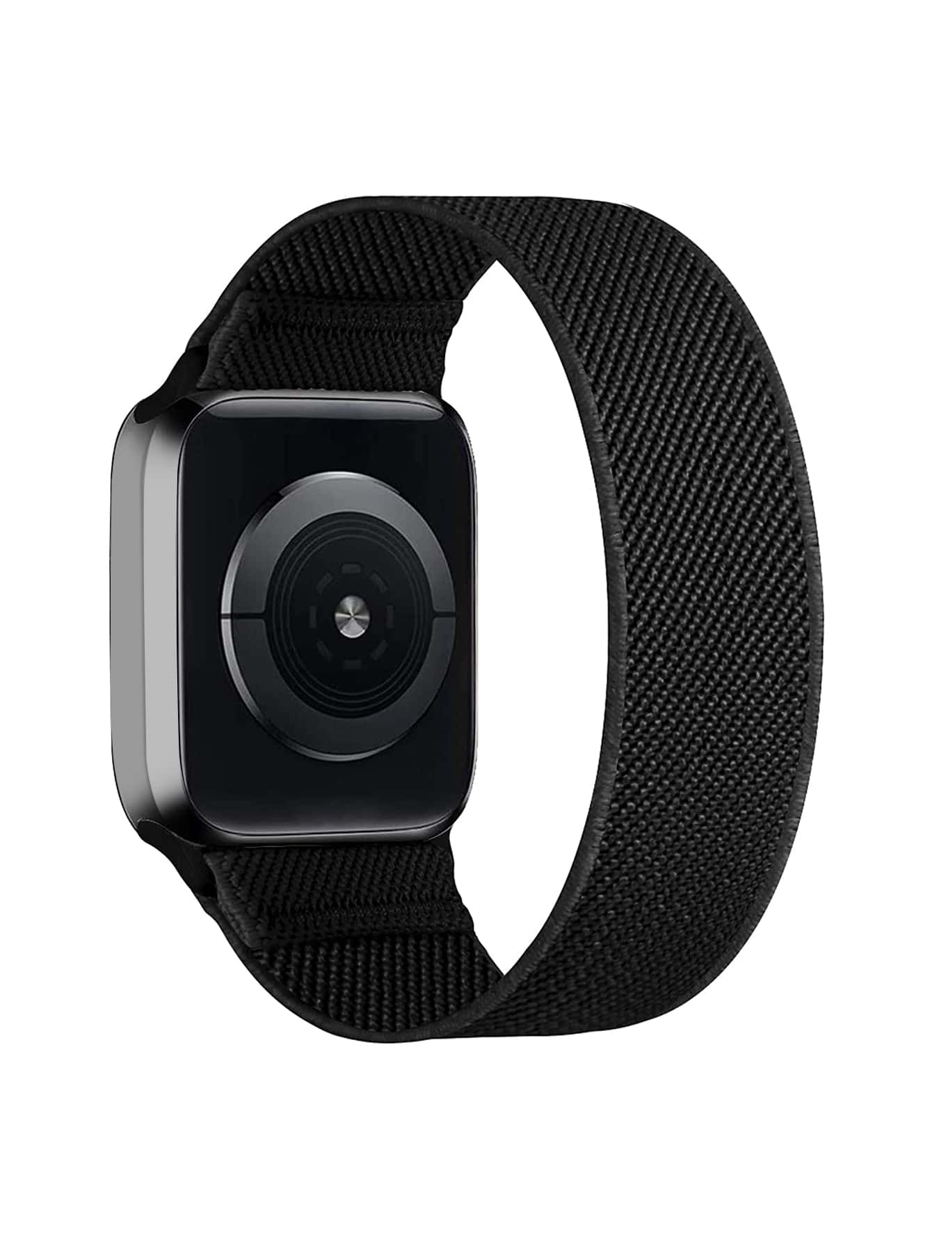 Stretchy Nylon Solo Loop Compatible With Apple Watch Band 38mm 40mm 41mm 42mm 44mm 45mm 46MM 49mm Women Men,Soft Nylon Elastic Braided Strap Wristband Compatible With Apple Watch Series SE Ultra 11 10 9 8 7 6 5 4 3 2 1 As A Gift For Students Returning To School - Black - View 1