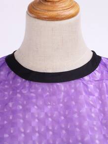 1入組紫色發製品烤油染燙髮披肩布