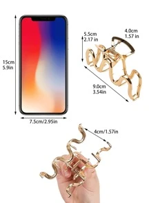 Garra de pelo minimalista - Dorado - Ver 5