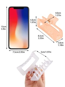 4 piezas Garra de pelo geométrico - Multicolor - Ver 4