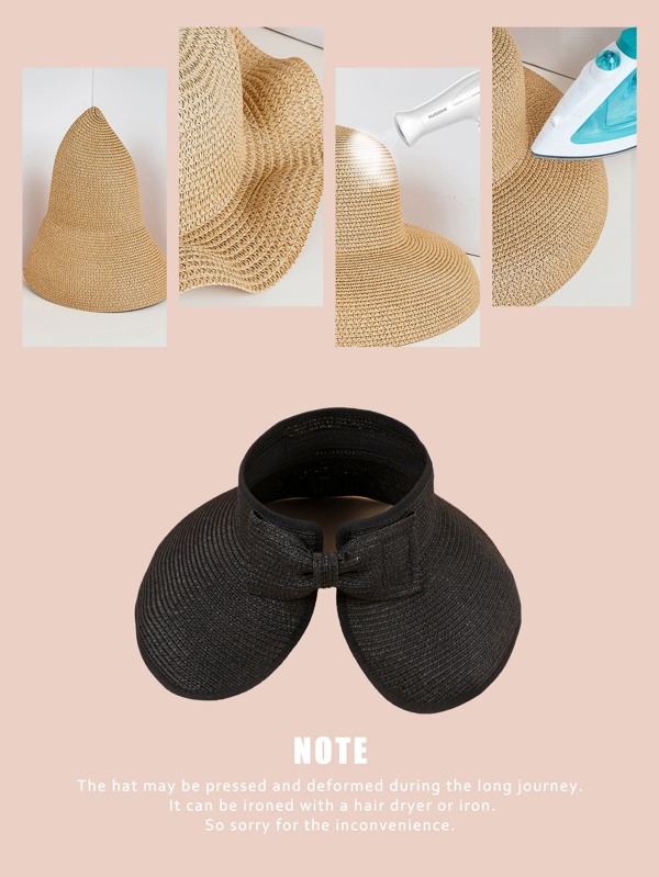 Bow Knot Decor Visor Hat SHEIN USA