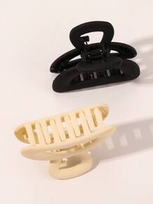 2入組素色髮爪 - 彩色 - 查看 3