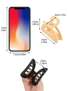 2入組素色髮爪 - 彩色 - 查看 4