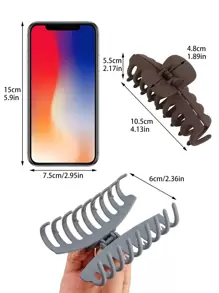 4 piezas de pinzas de pelo grandes, pinzas de pelo casuales, pinzas de pelo, pinzas de pelo, pinzas de pelo, pinzas de pelo, accesorios de pelo para la escuela, la universidad, el otoño, el invierno, para mujer, para looks de vacaciones - Multicolor - Ver 4