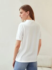 MOTF PREMIUM RELAXED FIT POLO TOP - White - View 3